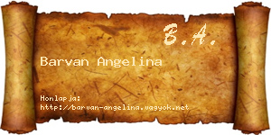 Barvan Angelina névjegykártya